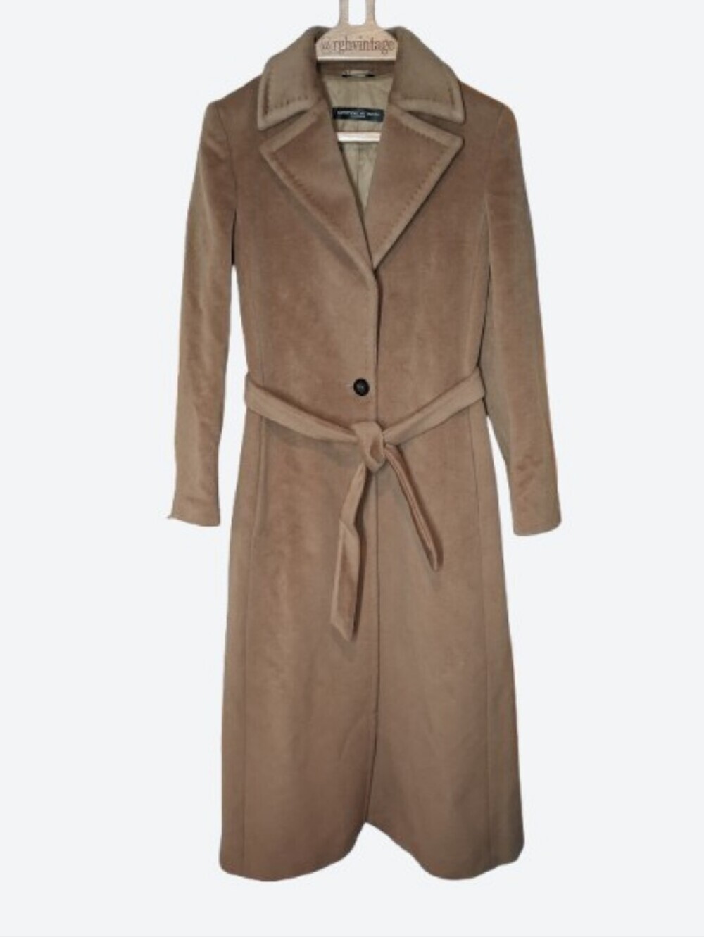 Adrienne Vittadini 100% Virgin Wool Coat Camel Luxury 6